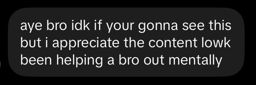 dm — appreciate the content lowk been helping